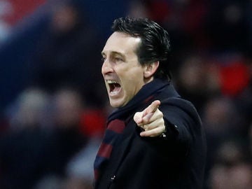 Unai Emery, durante un partido del PSG Unai Emery, durante un partido del PSG