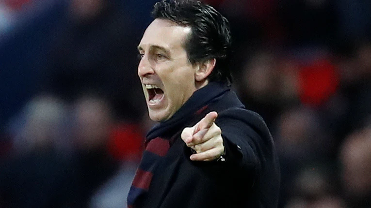 Unai Emery, durante un partido del PSG Unai Emery, durante un partido del PSG