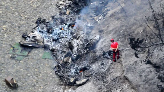 Imagen del accidente entre dos helicópteros militares Imagen del accidente entre dos helicópteros militares