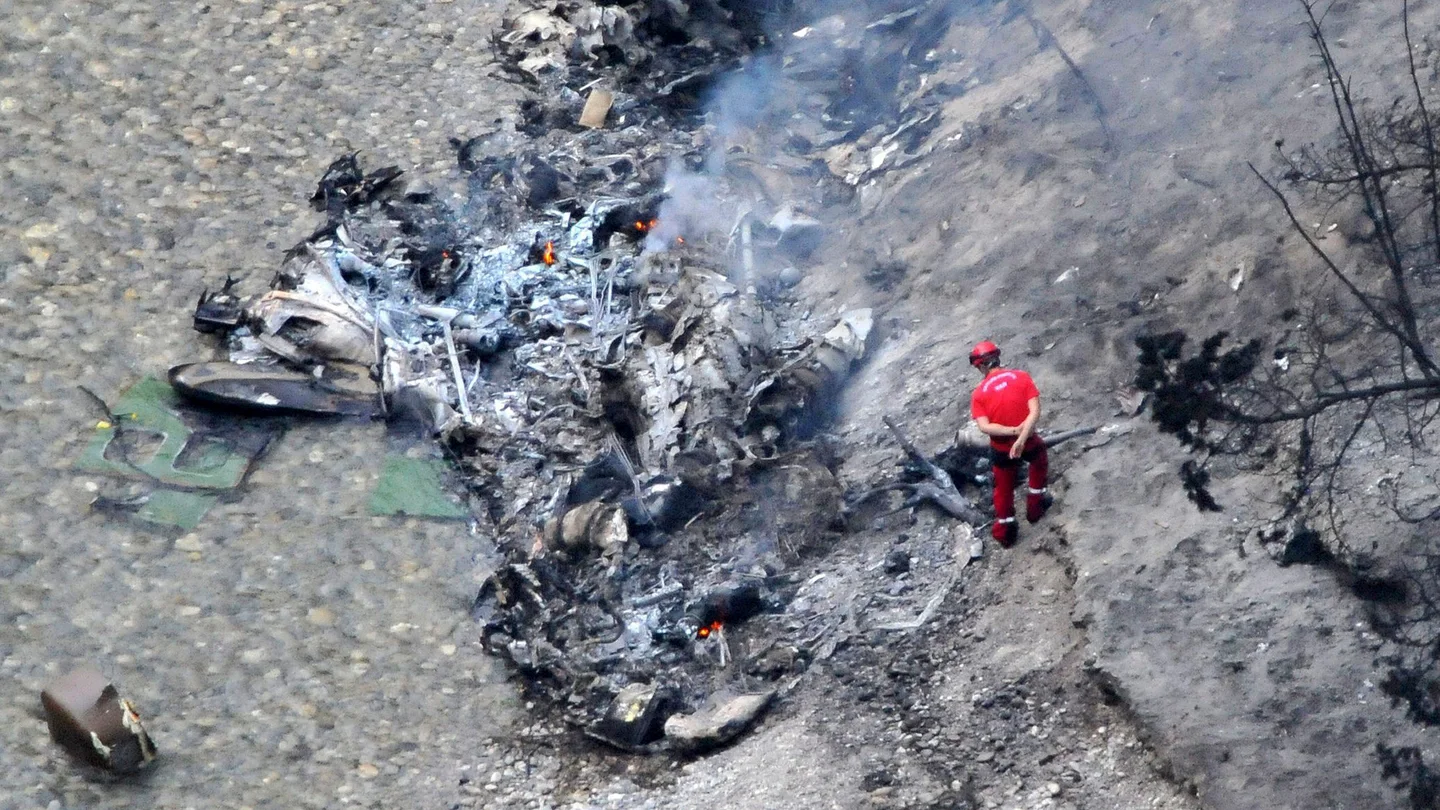 Imagen del accidente entre dos helicópteros militares Imagen del accidente entre dos helicópteros militares