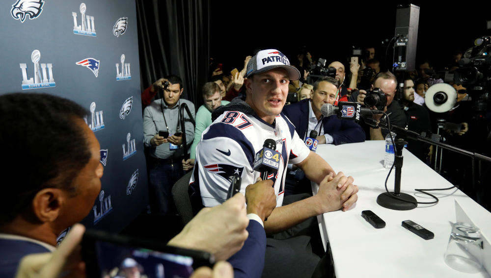 Rob Gronkowski, de los Patriots de Nueva Inglaterra