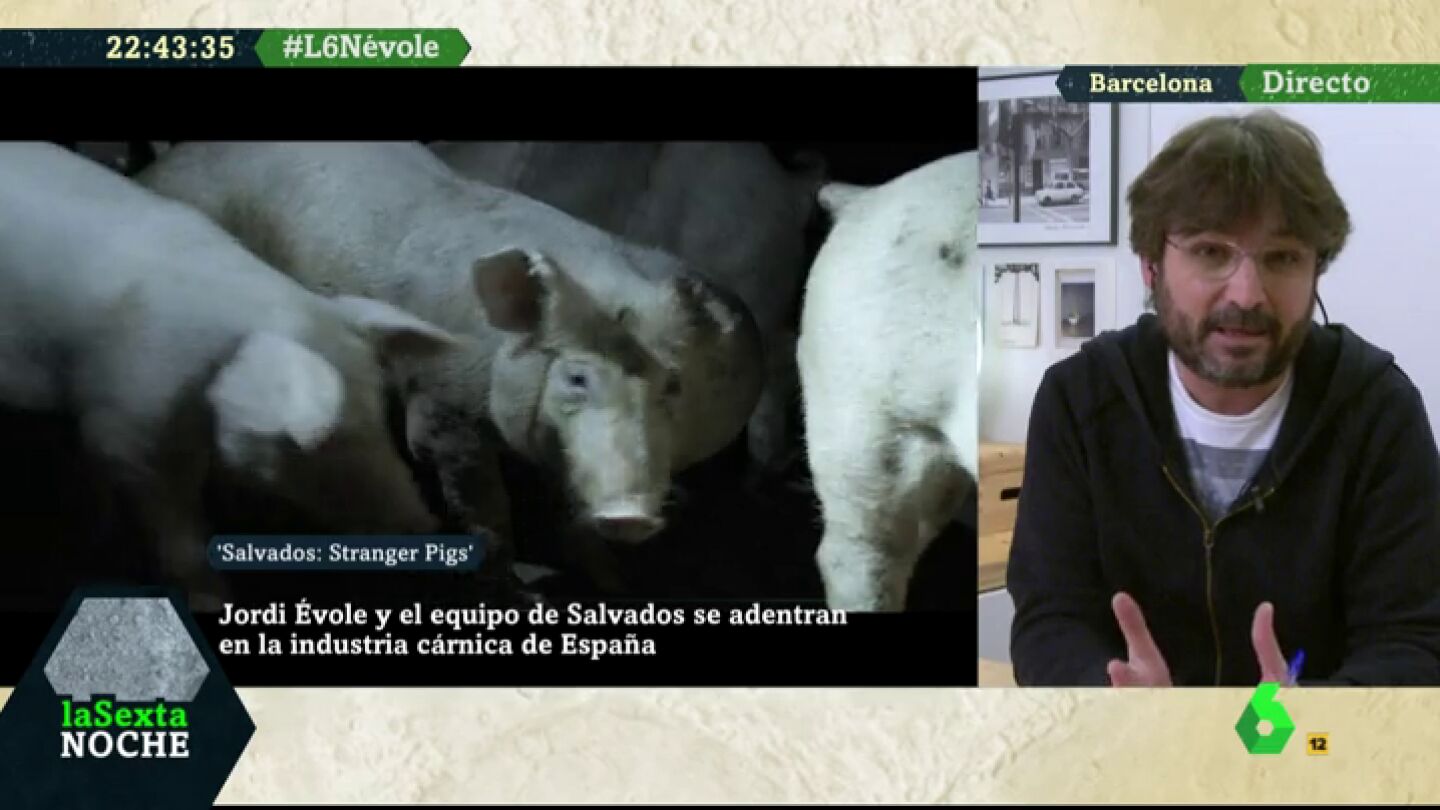 Jordi &Eacute;vole, durante su entrevista en laSexta Noche