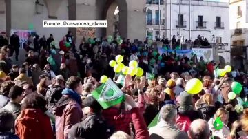 Manifestación en Cáeeres