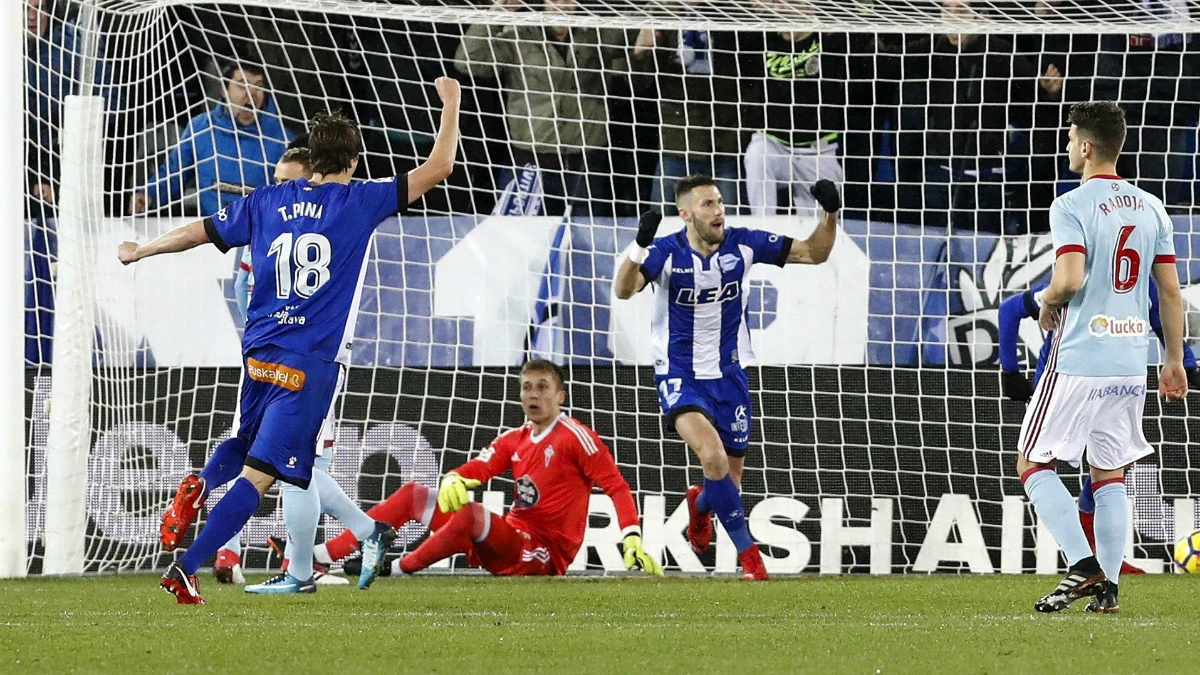 Pedraza celebra un gol