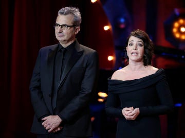 Mariano Barroso y Nora Navas en los Goya 2018 Mariano Barroso y Nora Navas en los Goya 2018