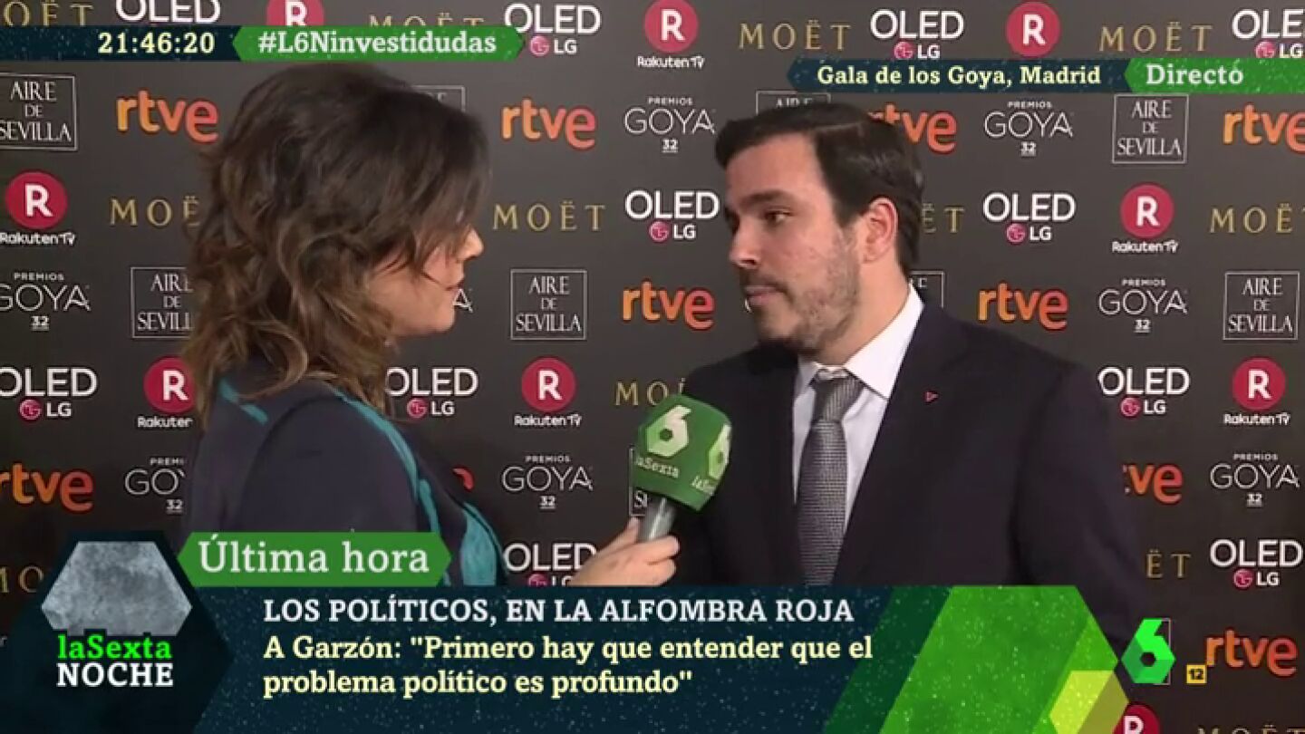 Alberto Garz&oacute;n en la alfombra roja de los premios Goya 2018