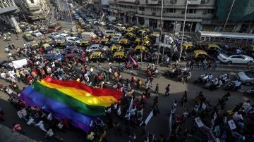 Manifestación LGTBI en India