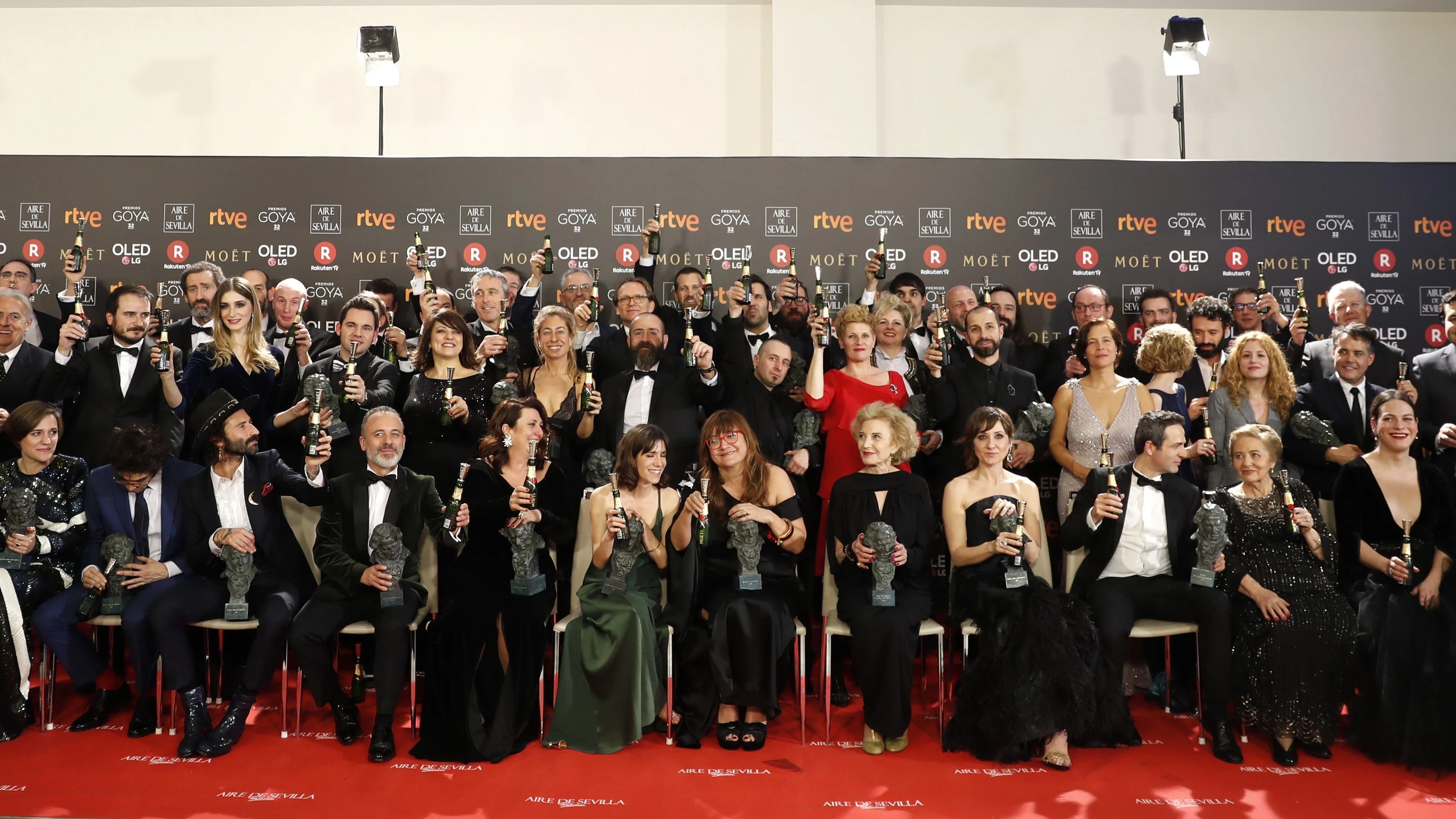 Foto de los ganadores de los Goya 2018