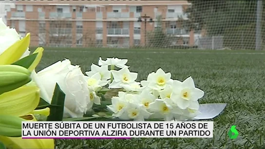 Muere un jugador del equipo cadete de la UD Alzira de "muerte súbita" Muere un jugador del equipo cadete de la UD Alzira de "muerte súbita"