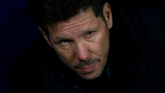 Diego Simeone, durante un partido Diego Simeone, durante un partido