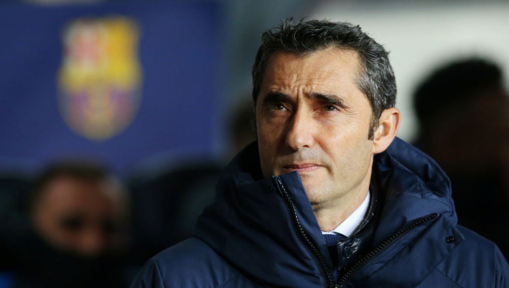 Ernesto Valverde en el partido ante el Espanyol