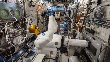 Las piernas de Robonaut llegaron a la EEI en el 2014