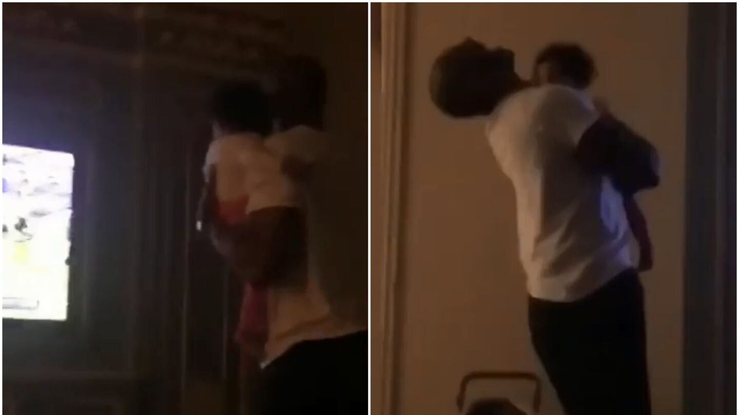 Kobe Bryant celebra la victoria de los Eagles con su hija en brazos