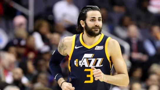 Ricky Rubio, durante un partido de los Jazz Ricky Rubio, durante un partido de los Jazz