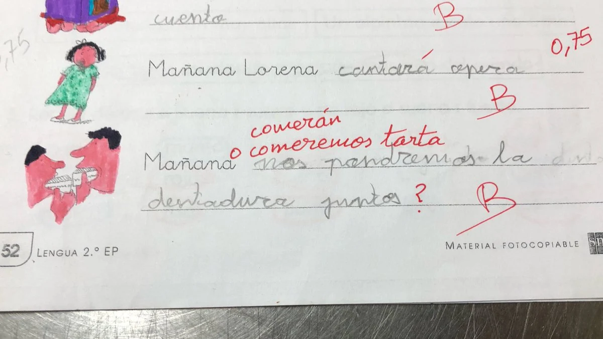 El examen de Lengua de una niña que se ha hecho viral diez años más tarde