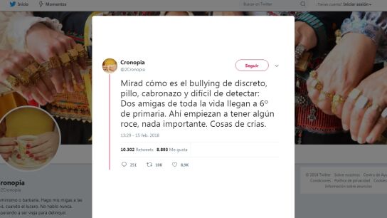 Tuit de una madre sobre el acoso escolar