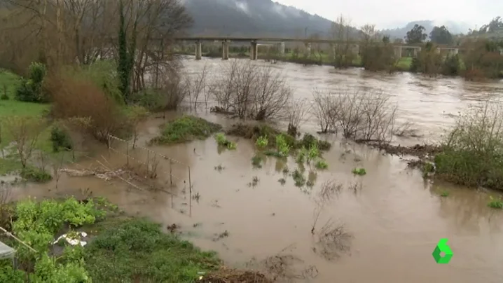 Crecida del Nalón en Asturias