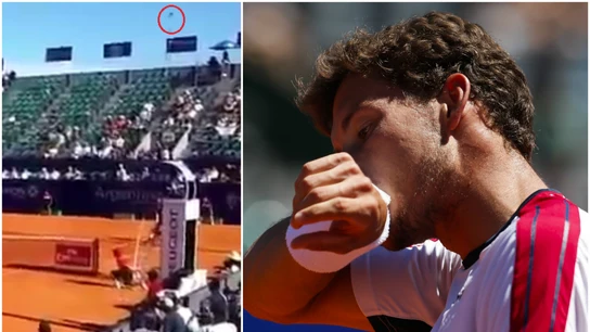 Carreño tira la raqueta a la grada tras perder un partido Carreño tira la raqueta a la grada tras perder un partido