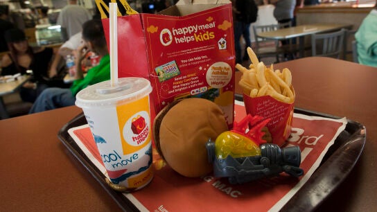 Un men&uacute; Happy Meal