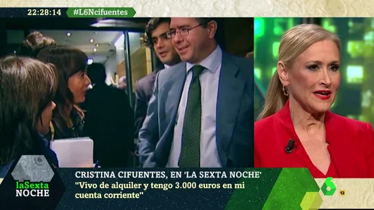 Cristina Cifuentes, sobre Granados: "¿A quién van a creer, al que tenía un millón en el altillo o a mí, que vivo alquilada y con 3.000 euros en la cuenta?" Cristina Cifuentes, sobre Granados: "¿A quién van a creer, al que tenía un millón en el altillo o a mí, que vivo alquilada y con 3.000 euros en la cuenta?"