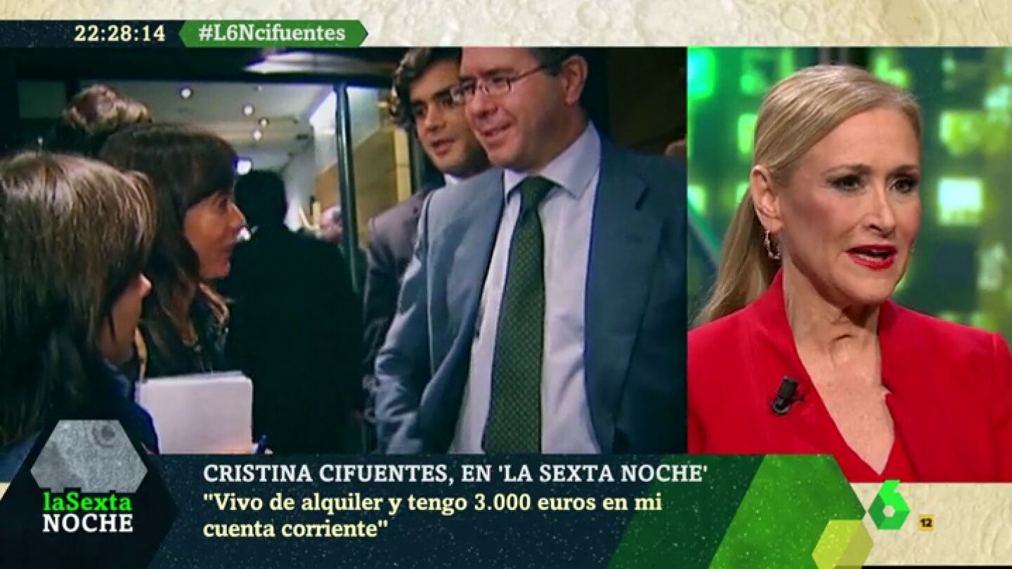 Cristina Cifuentes, sobre Granados: "&iquest;A qui&eacute;n van a creer, al que ten&iacute;a un mill&oacute;n en el altillo o a m&iacute;, que vivo alquilada y con 3.000 euros en la cuenta?"