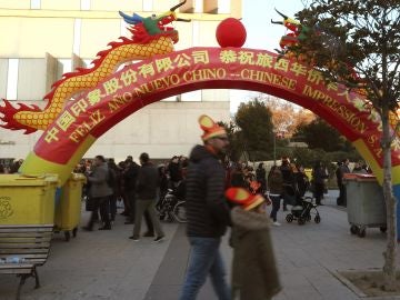 Decoración china en el acto de celebración del Año Nuevo Chino Decoración china en el acto de celebración del Año Nuevo Chino