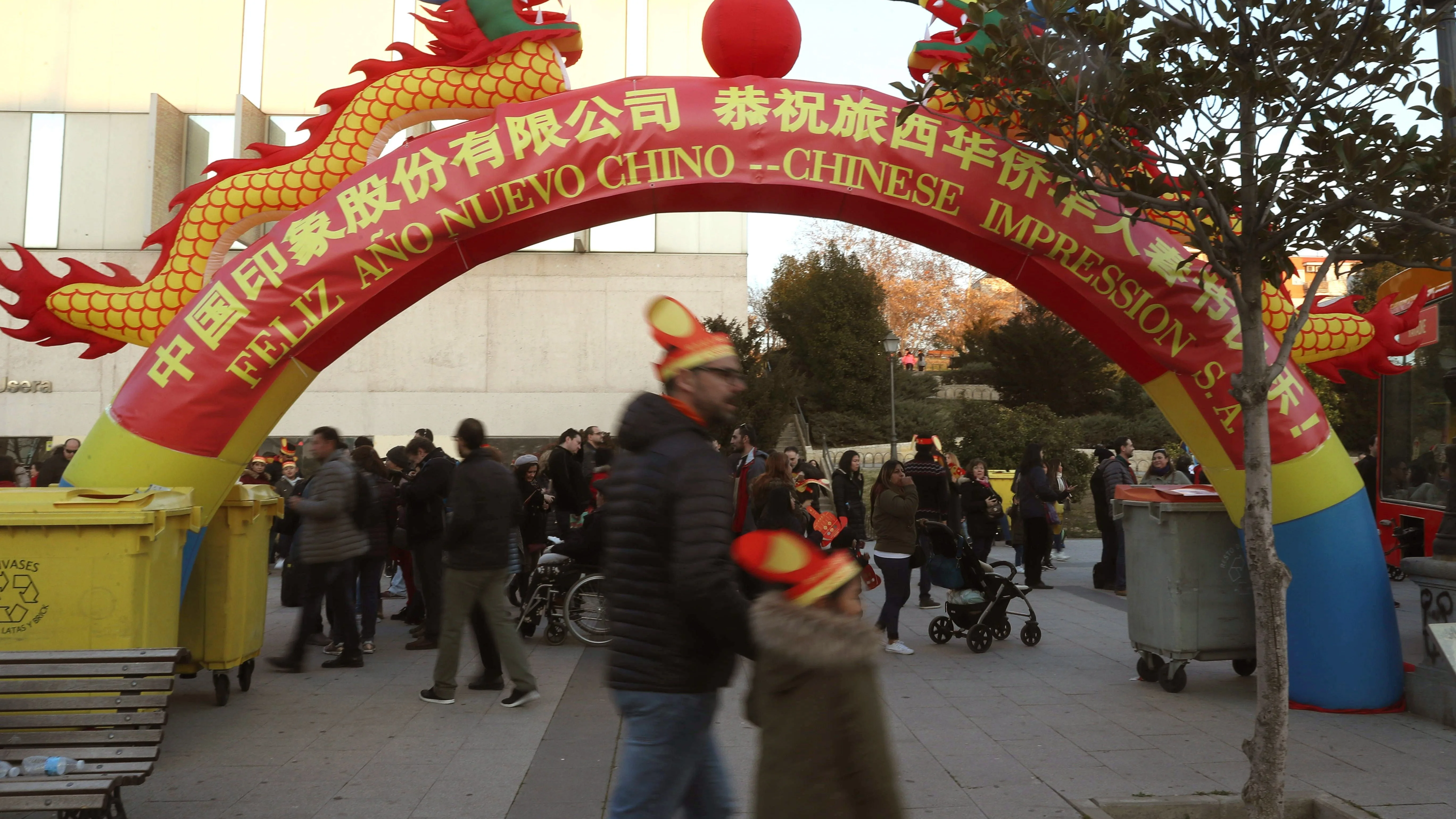  Decoración china en el acto de celebración del Año Nuevo Chino