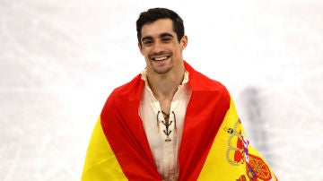 Javier Fernández, sonriente