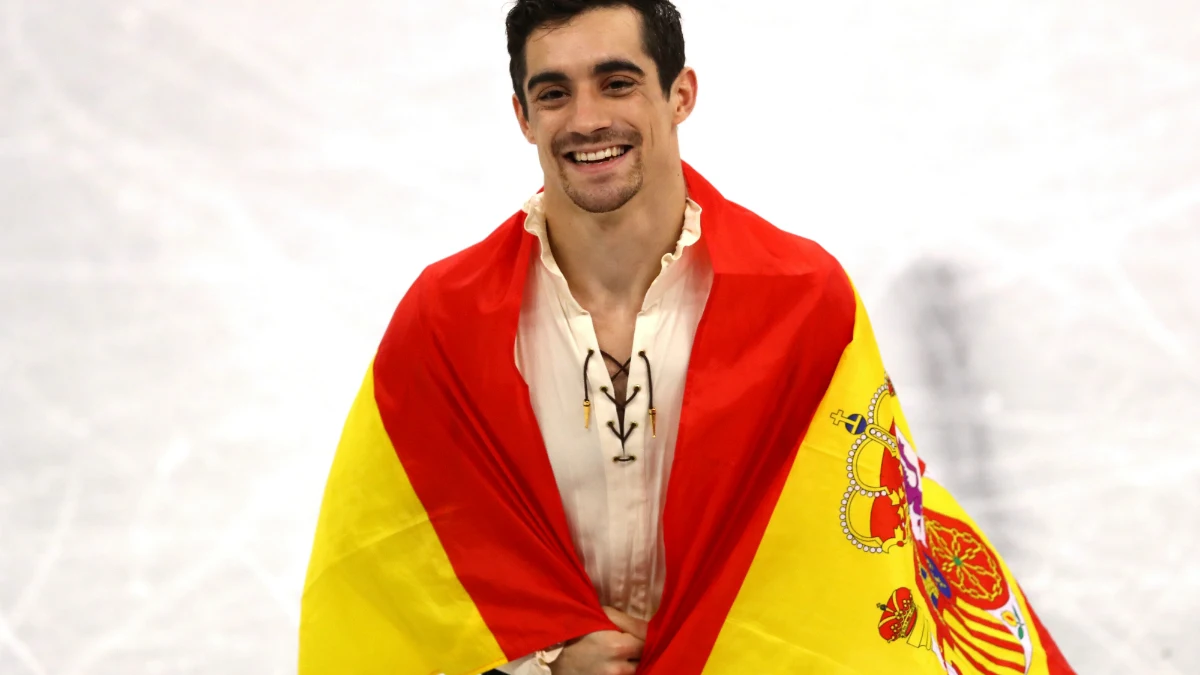 Javier Fernández, sonriente