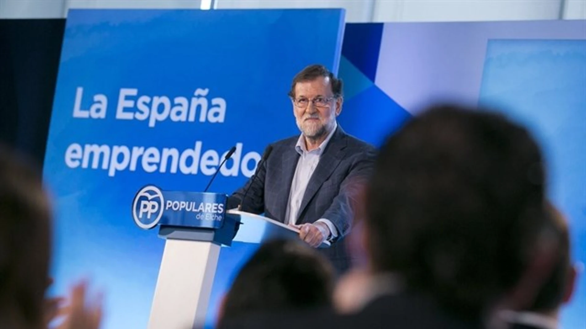 Mariano Rajoy en el acto del PP en Elche