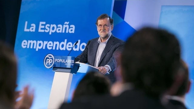 Mariano Rajoy en el acto del PP en Elche