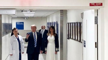 Donald Trump y Melania Trump en el hospital de Florida