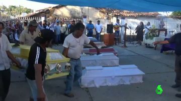 Funeral por los 13 fallecidos en un accidente de helicóptero en México