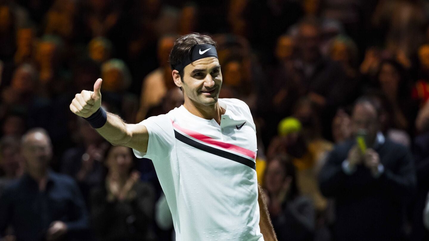 Roger Federer disputando un partido