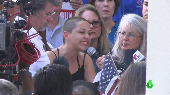 Emma Gonzalez, durante su discurso Emma Gonzalez, durante su discurso