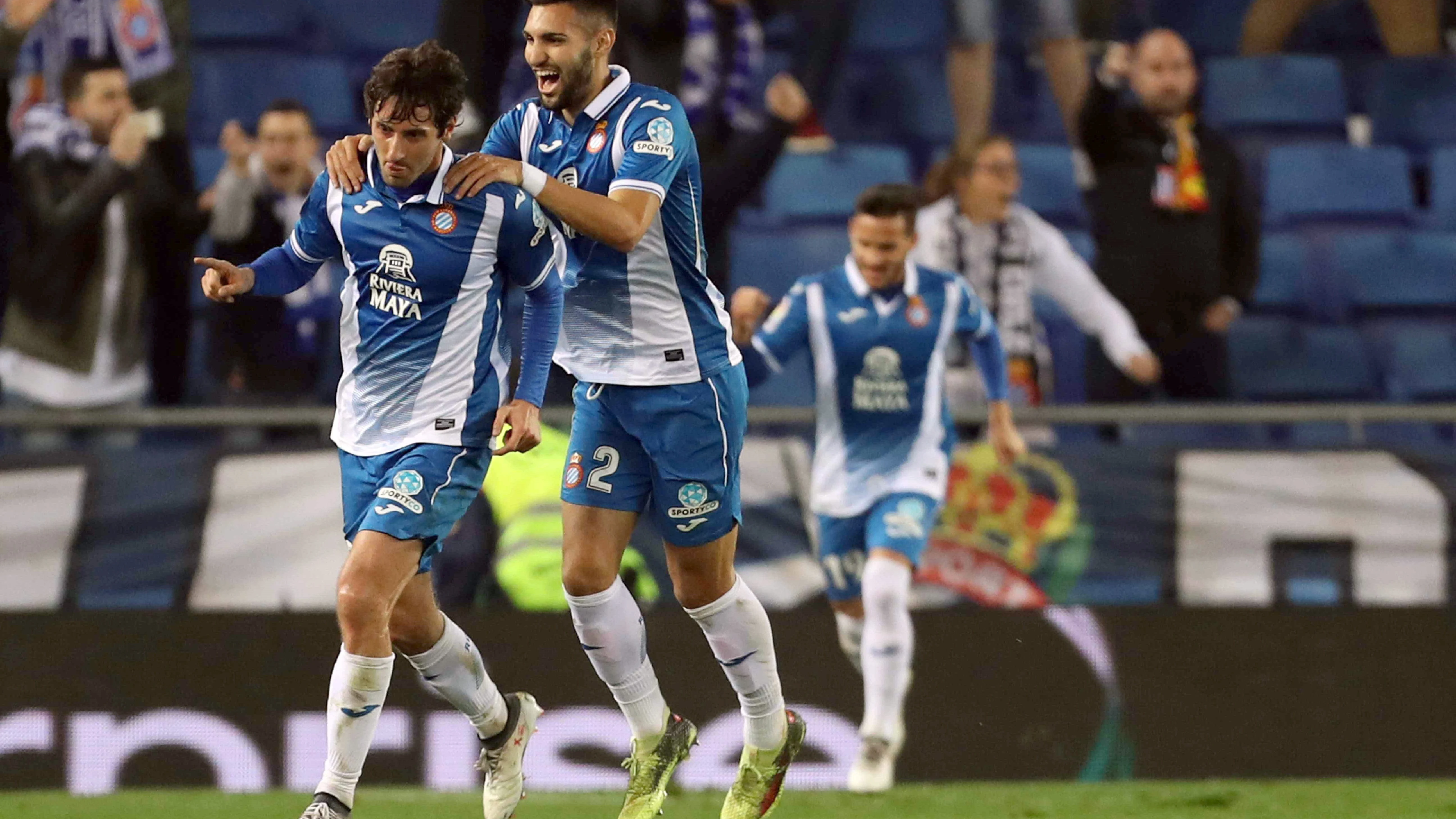 Granero celebra su gol con el Espanyol