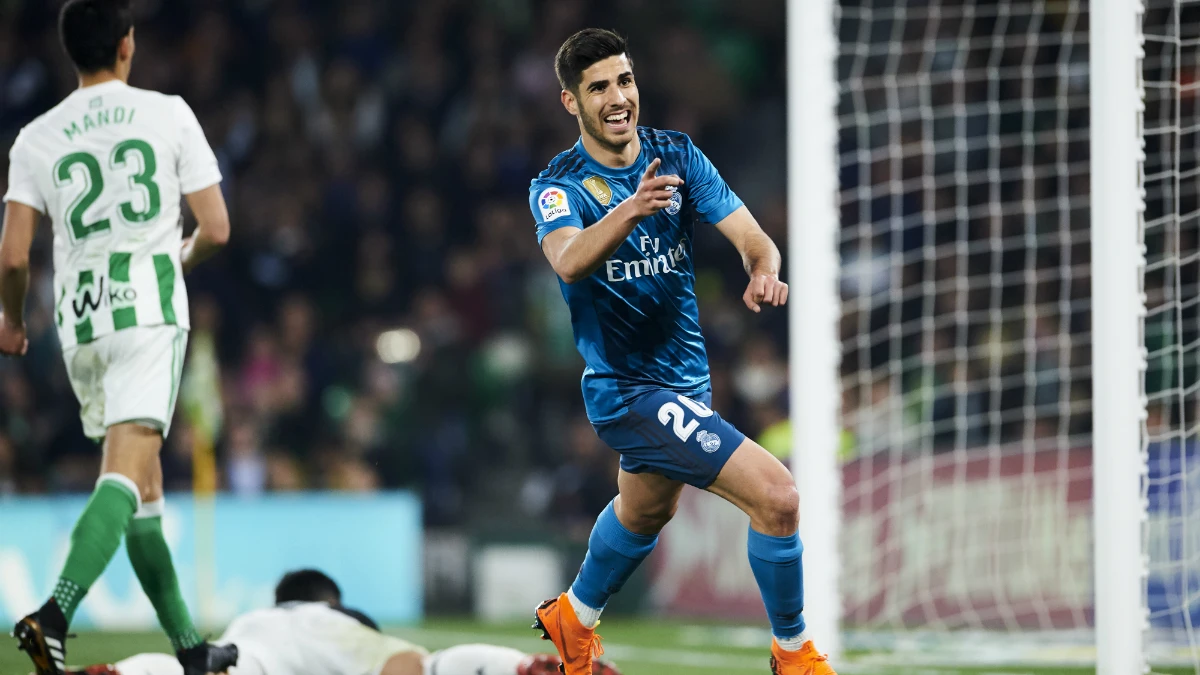 Asensio celebra un gol ante el Betis