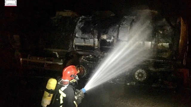 Camión accidentado