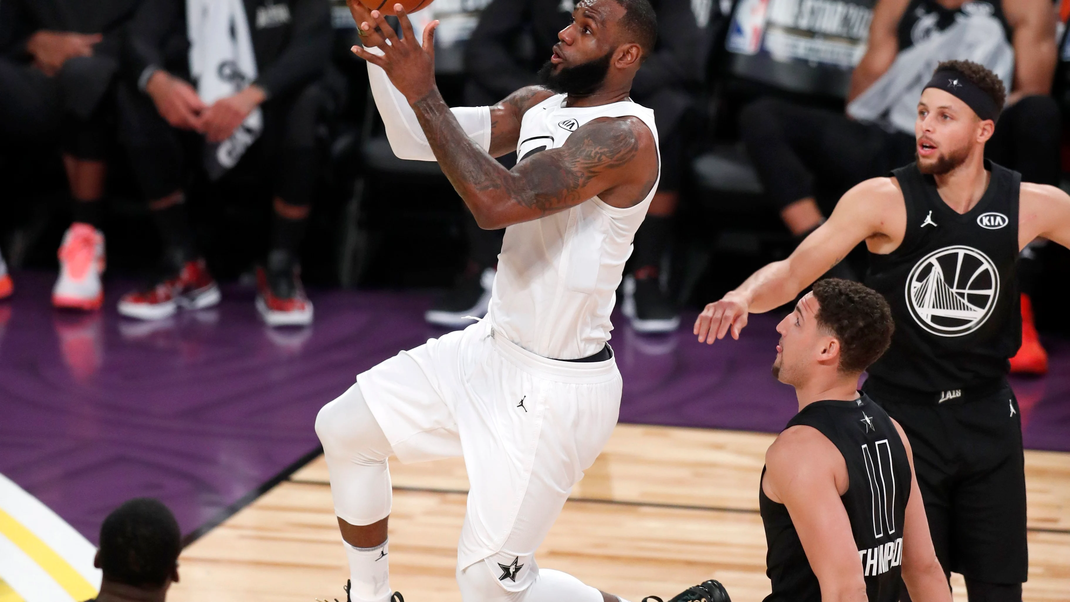 LeBron James, en acción durante el All Star 2018