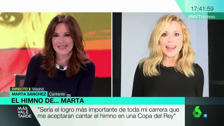 Marta Sánchez, sobre su versión del himno de España: "He intentado que suene más dulce; menos marcha y más balada"