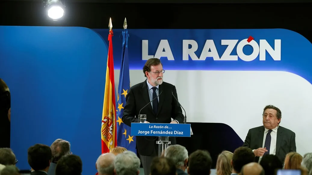 Mariano Rajoy en un acto de La Razón