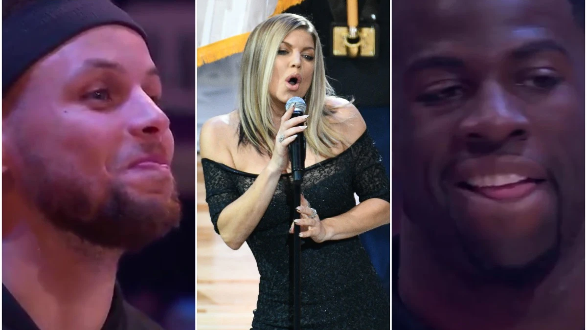 Los jugadores del All Star reaccionan al himno cantado por Fergie