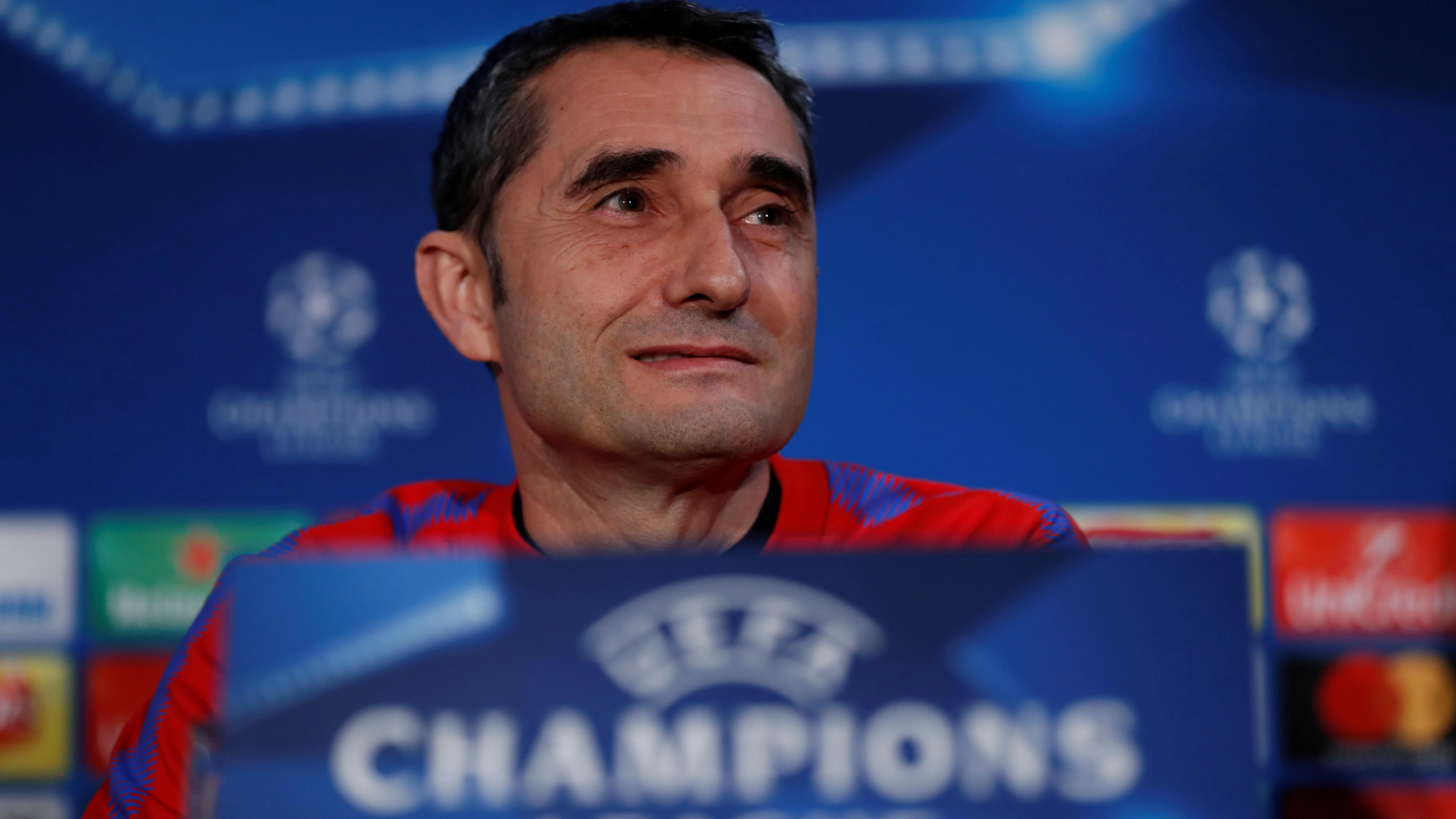Valverde, durante la rueda de prensa Valverde, durante la rueda de prensa