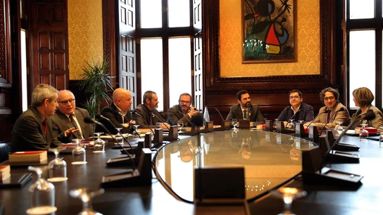 El presidente del Parlament, Roger Torrent, durante la reunión semanal de la Mesa El presidente del Parlament, Roger Torrent, durante la reunión semanal de la Mesa