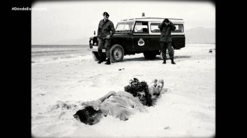 El cuerpo de un inmigrante en Tarifa 1988