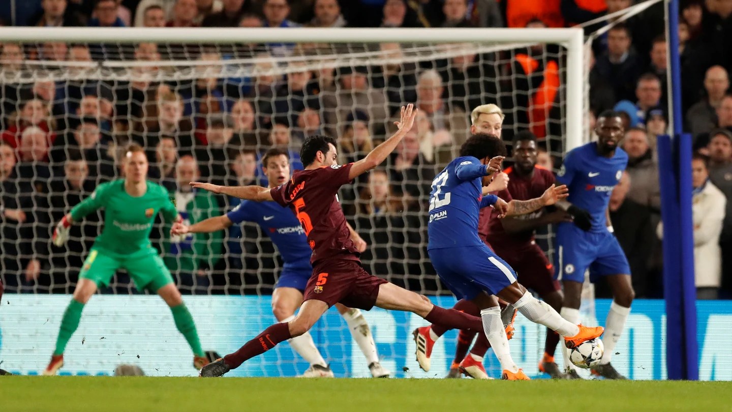 Gol de Willian al Barcelona Gol de Willian al Barcelona
