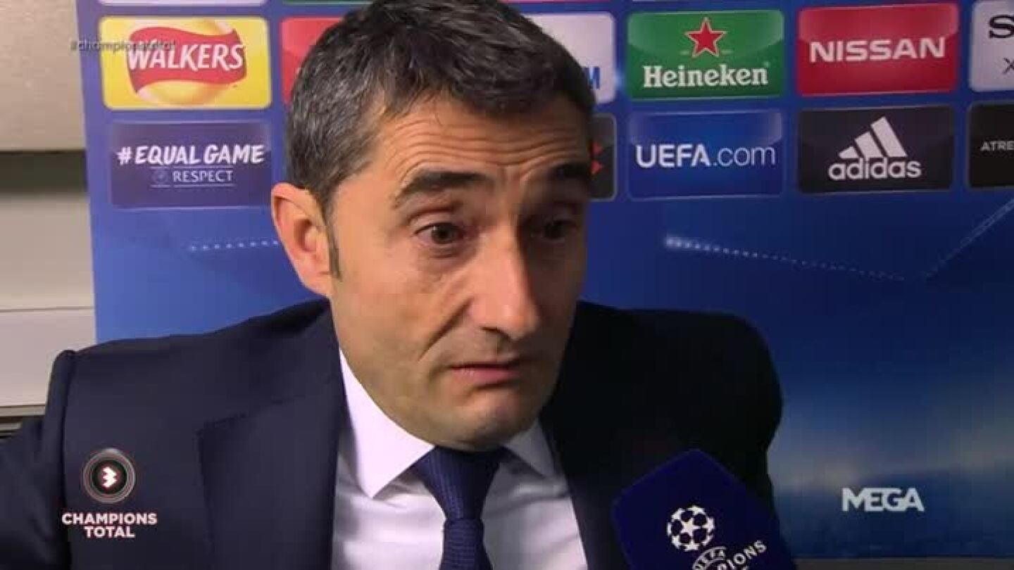 Valverde, con Susana Guasch tras el Chelsea-Bar&ccedil;a