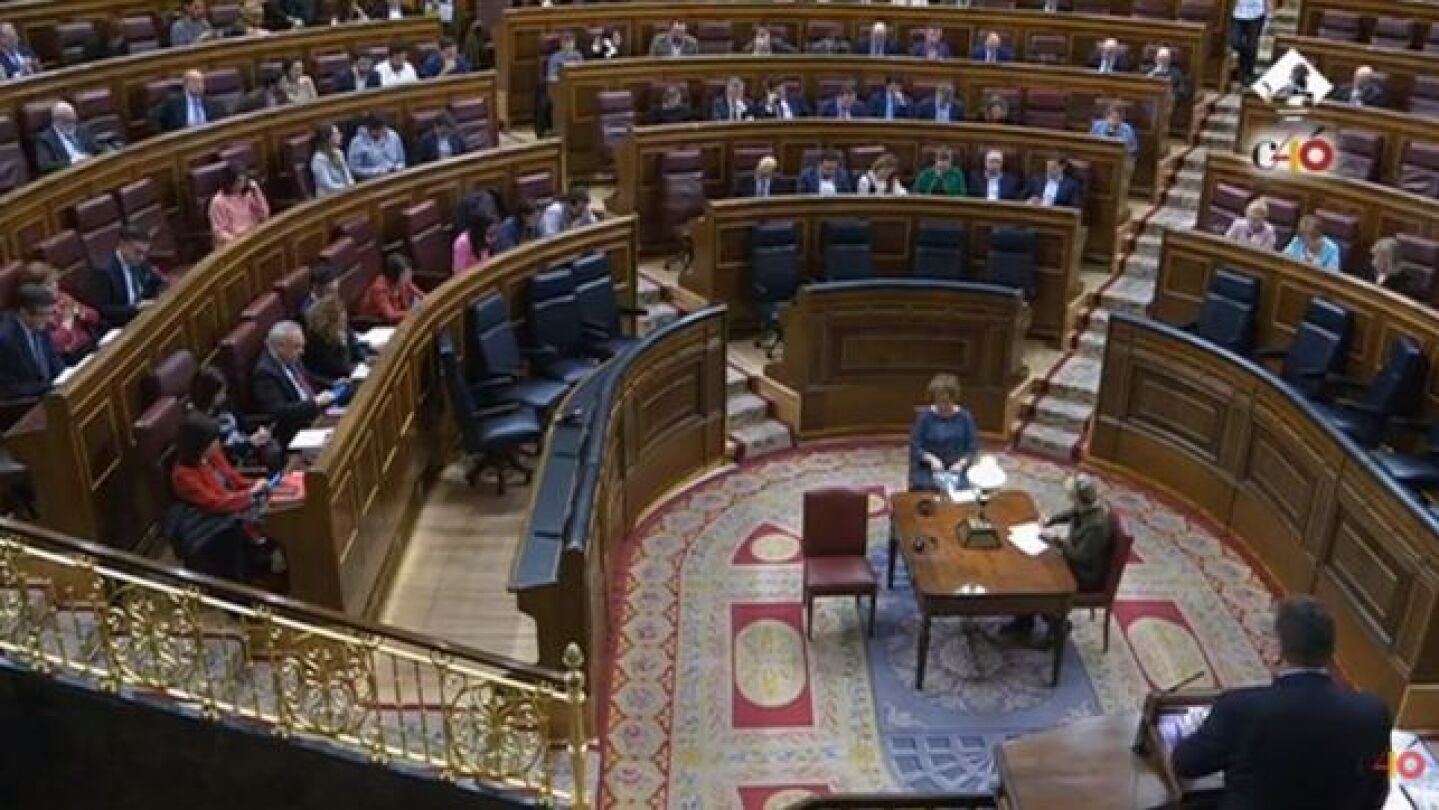 Bancada del Gobierno vac&iacute;a durante el debate de la ley de igualdad salarial