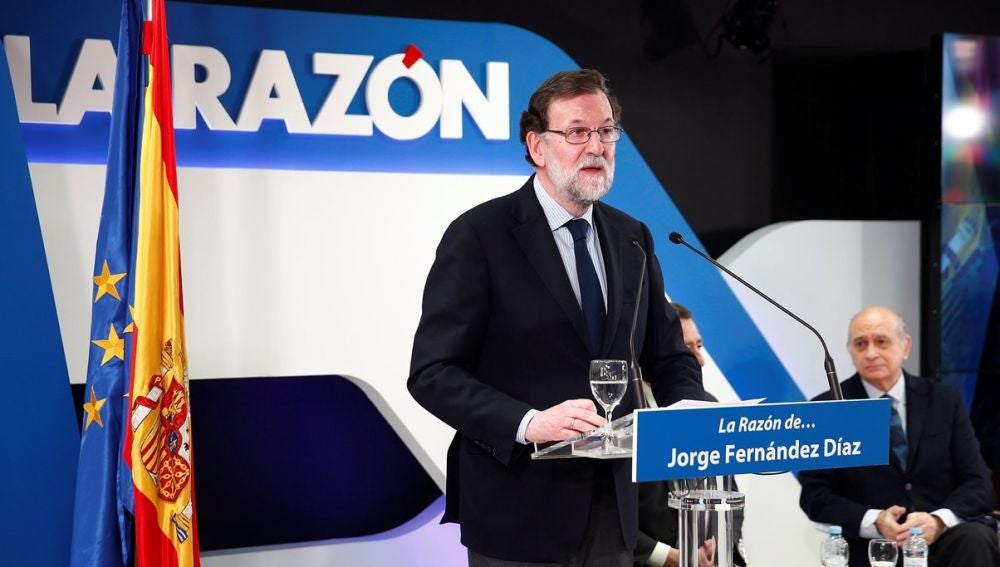 Mariano Rajoy en un acto de La Razón