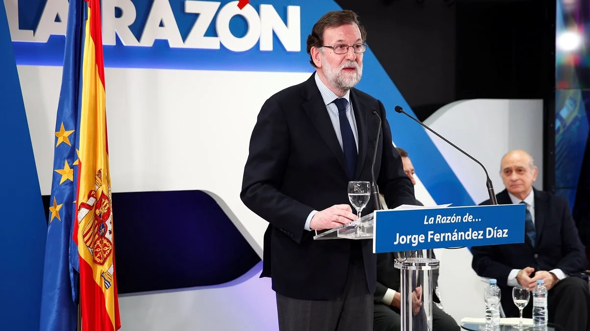 Mariano Rajoy en un acto de La Razón